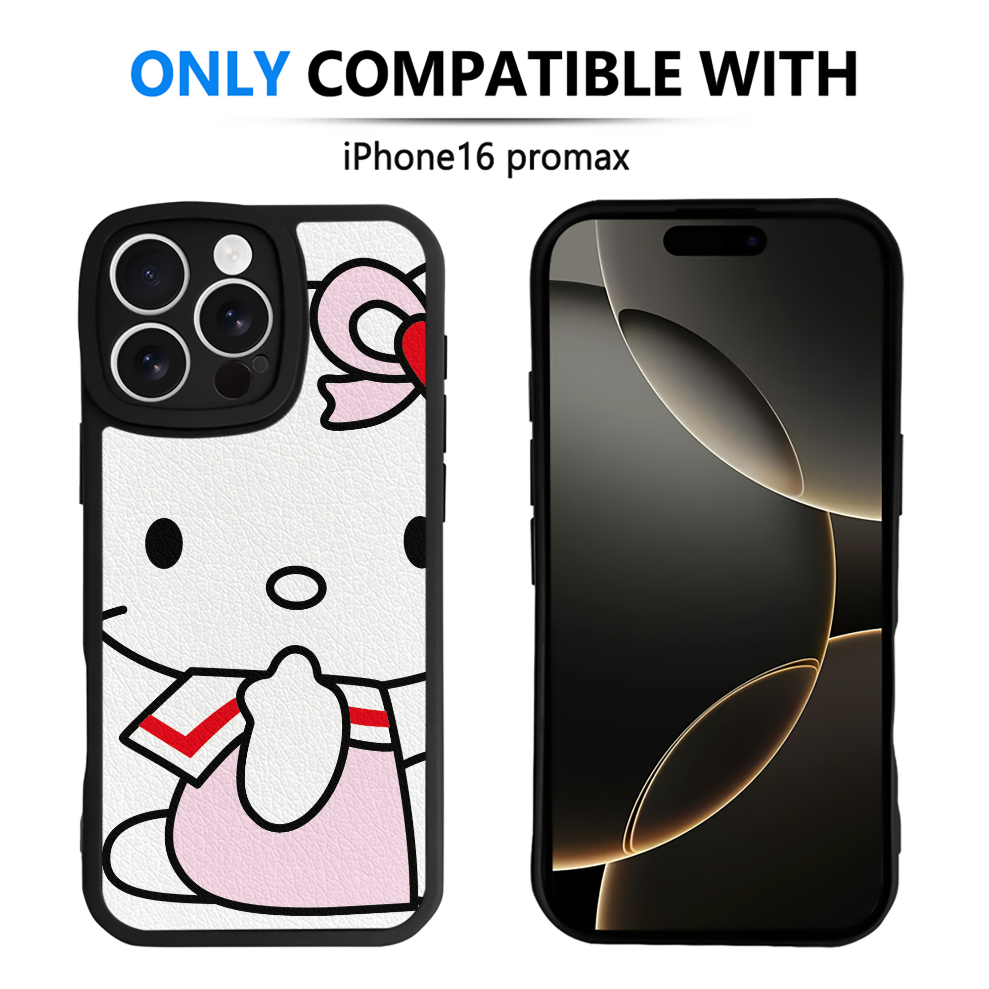 （画像用） Hello Kitty ハローキティ 【iPhone 16シリーズ対応】シリコンスマホケース（レザー調） 材質：シリコン